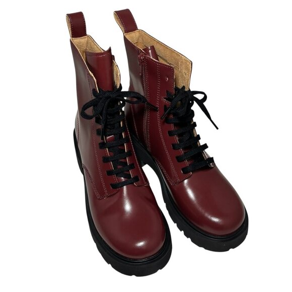 Camper Milah Leather Lace-Up Platform Combat Boots Women’s Size 40 fit 10 NEW - Picture 3 of 6